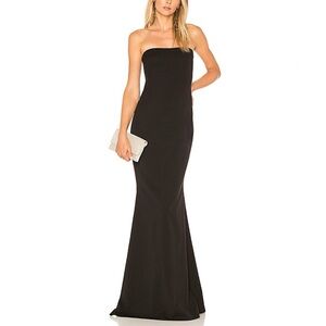 Katie May Black Strapless Gown